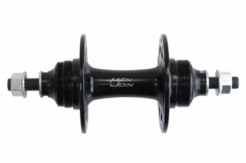 Perno ruota fissato alla forcella con dadi. wheel axle fixed to the fork with nuts