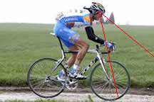 cyclist posture on road bike - postura del ciclista su bici da corsa